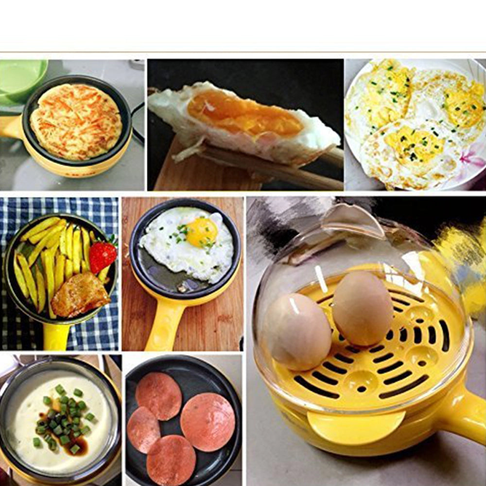 2 in 1 Electric Egg Boiling Steamer Egg Frying Pan-4