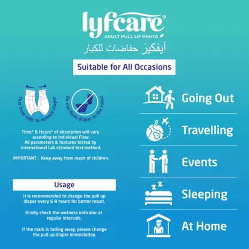 20 Pcs lyfcare Adult Pull UP Pants Diapers XL-4