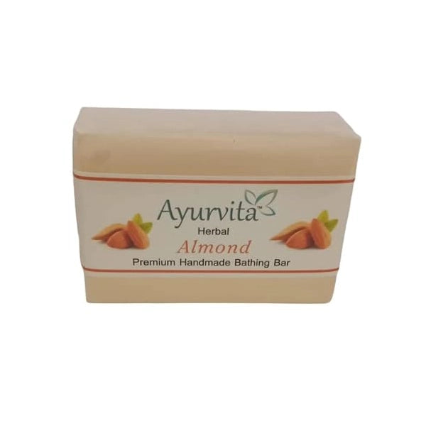 A H Handmade Almond Soap Bathing Bar 125 gram -2