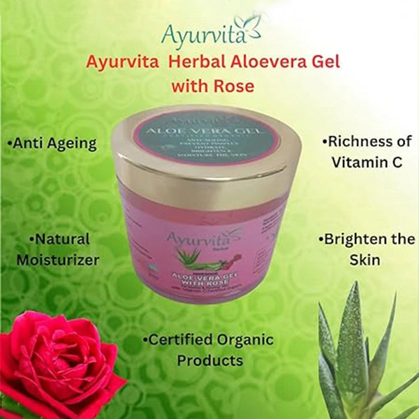 A H Handmade Aloe Vera Gel With Rose 150G-2