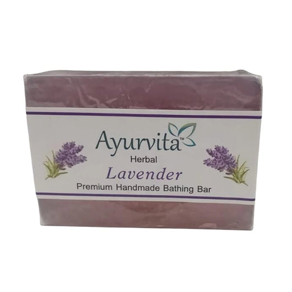 A H Handmade Lavender Soap Bathing Bar 125 gram-1