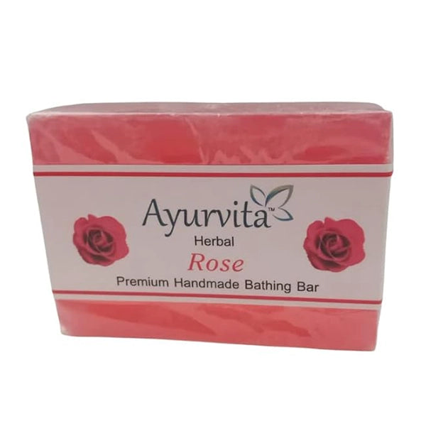 A H Handmade Rose Soap Bathing Bar 125 gram-1