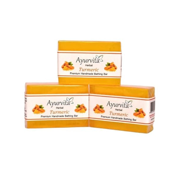 A H Handmade Turmeric Soap Bathing Bar 125 gram -1