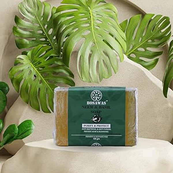 BOSAWAS Neem & Basil Soap-2