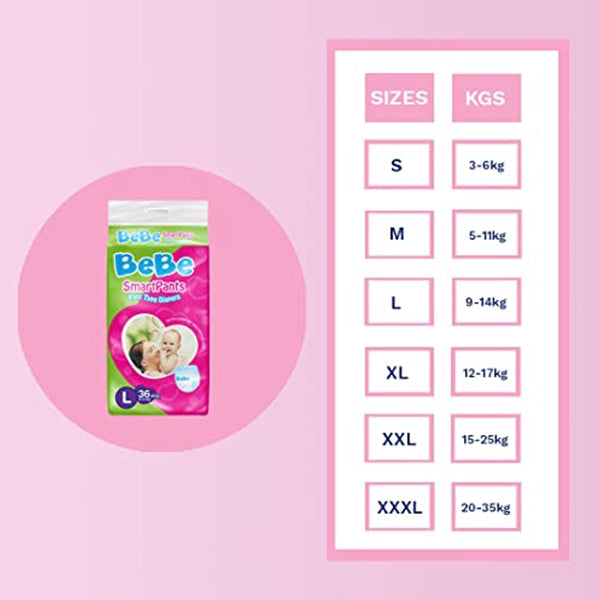 Bebe Baby Pant Type Diapers XL.4