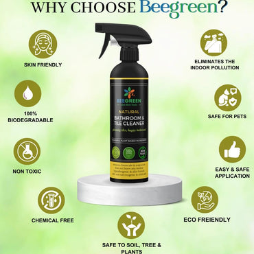 BeeGreen Natural Eco-Friendly & Biodegradable, Bathroom & Tile Cleaner- 500ml (Pack of 6)