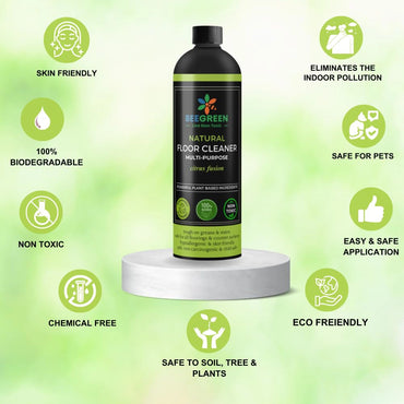 BeeGreen Eco-Friendly & Biodegradable Natural Floor Cleaner Multi-Purpose -500ml (Pack of 6)