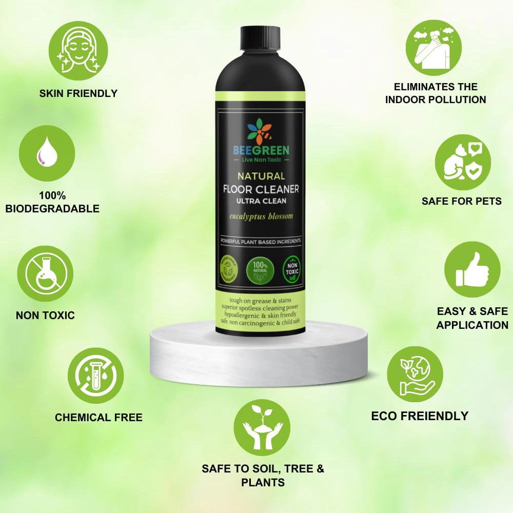 BeeGreen Eco-Friendly & Biodegradable Natural Floor Cleaner Ultra Clean- 500ml (Pack of 6)
