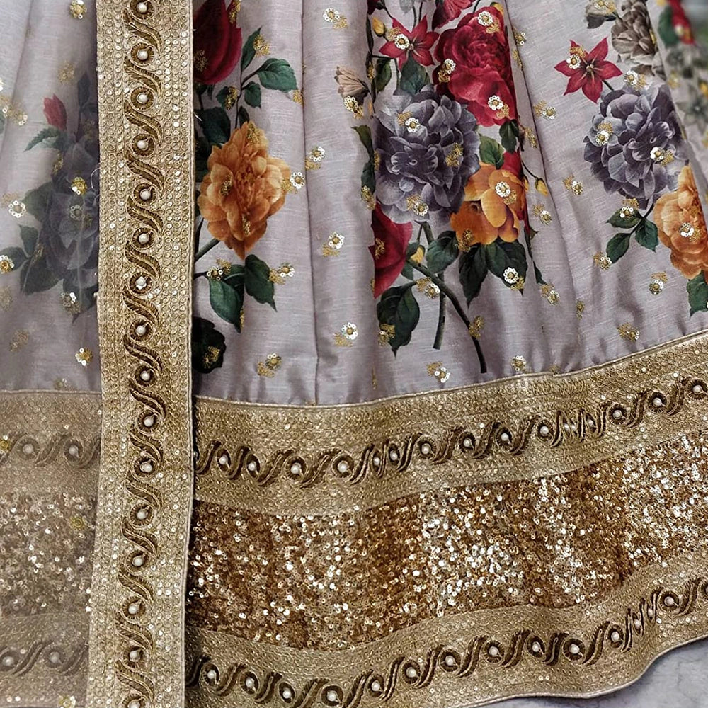 Boutique women's Faux Silk Semi-stitched Lehenga Choli-4