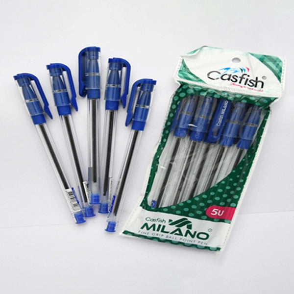 Casfish Milano Fine Grip Ball Point Pen- 5 Pieces / Pack