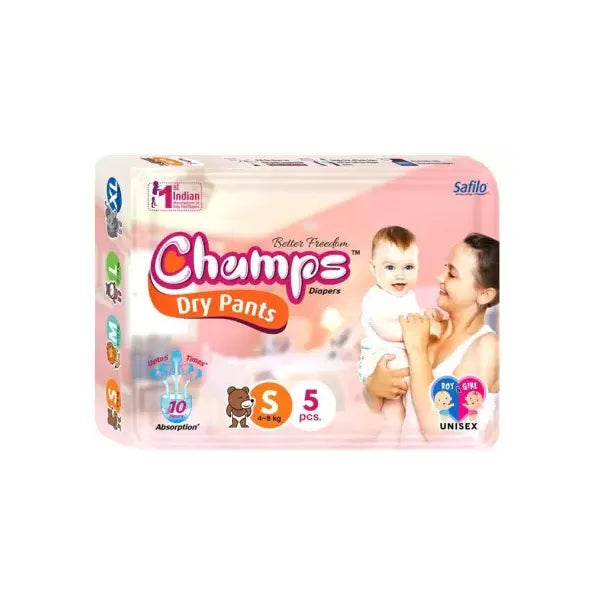 Champs Dry Pant Baby DiapersS (5 Pieces)-1