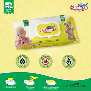 Champs Premium Baby Wipes N-72-2