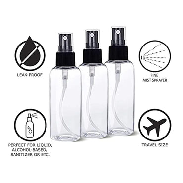 Clear PET Plastic Spray Bottles with Caps-4