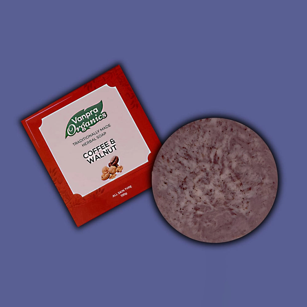 Coffee and Walnut hand made herbal soap-2