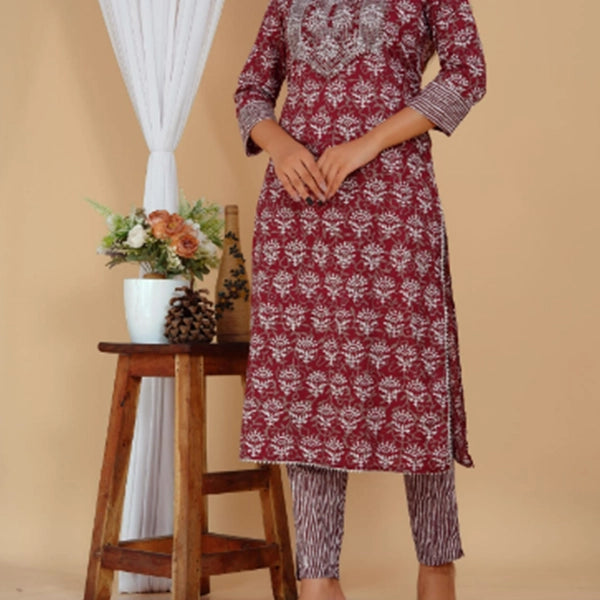Cotton Kurti Pant Set-3