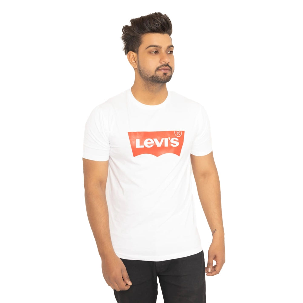 Classic Polo Men's Round Neck Half Sleeve Regular Fit Cotton Levi's Printed T-Shirt (Pack of 4 Sizes M, L,XL, XXL)