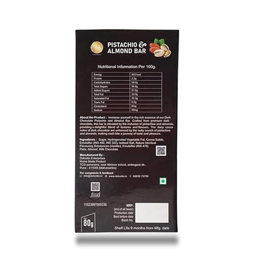 Dolcetto Pistachio & Almond Luxury dark Chocolate Bar-2