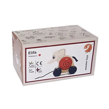 Elifa (Red) Wooden Pull Toy-1