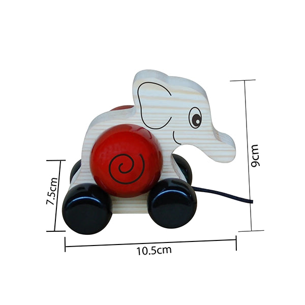 Elifa (Red) Wooden Pull Toy-3