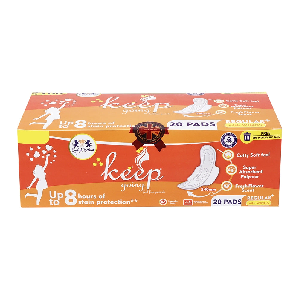 EB- Keep Going Regular+ 240 mm- Pack of 20 Pads