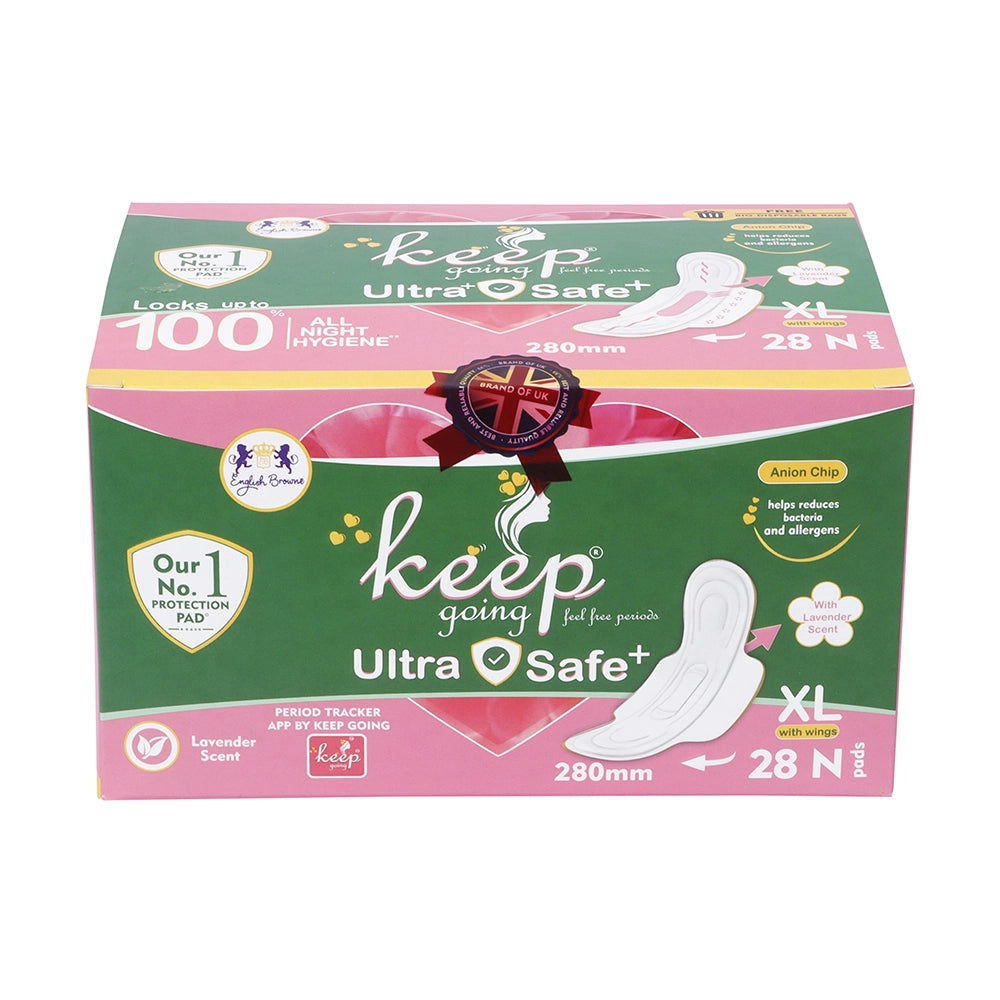 EB-Keep Going Ultra Safe+ Sanitary Pads 280mm -Pack of 28 pads.3