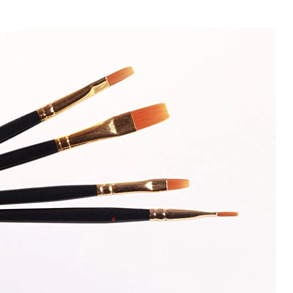 FC-Paint Brush - synth hair flat assort- set 4 (4)