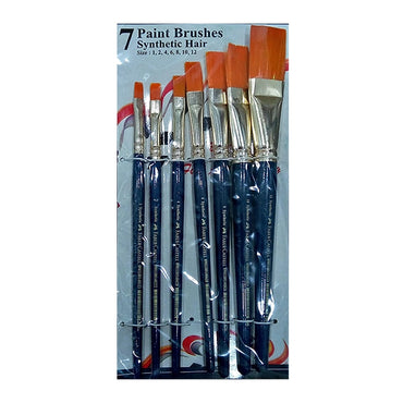 FC-Paint brush - synth hair flat assort- set 7 (2)