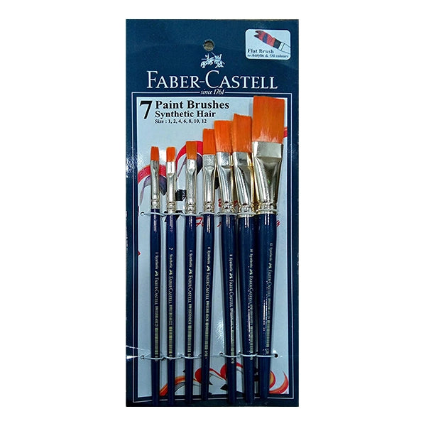 FC-Paint brush - synth hair flat assort- set 7 (3)