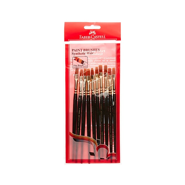 Faber-Castell Paint Brush - Synth Hair Flat Size 4Pack 10 (2)