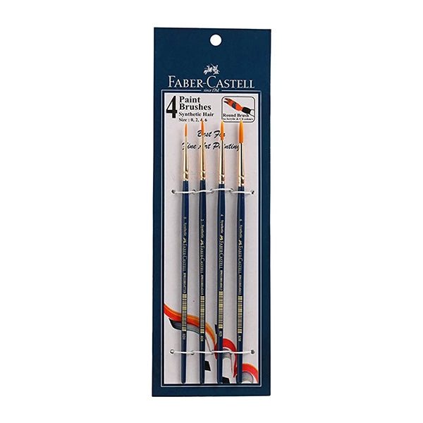 Faber-Castell Paint Brush - Synth Hair Round Assort Set 4 (5)