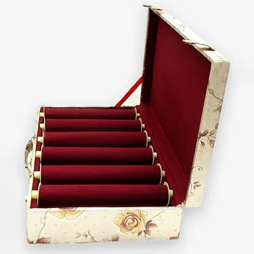 Fashco 6 Pipe Bangle Box Rose Printed-2