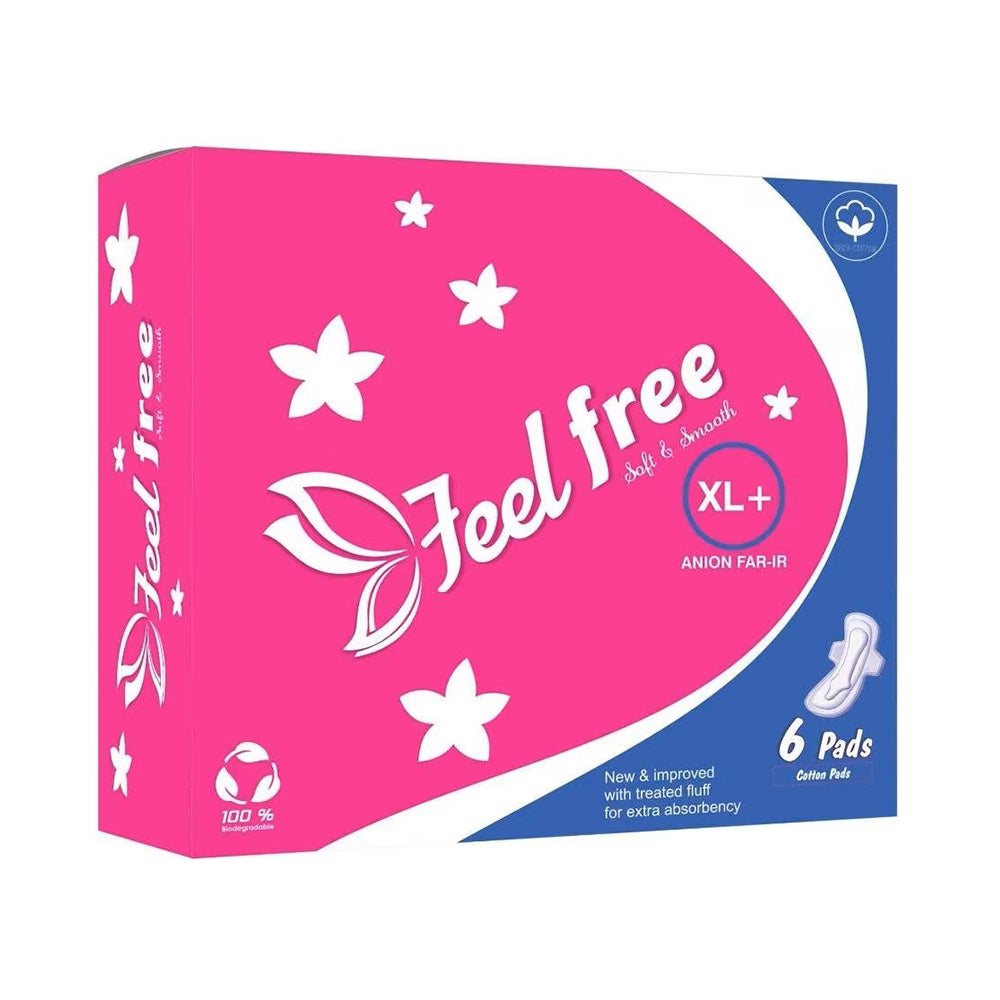 Feel Free ANION FAR-IR Maxi Wings Advanced Super Absorbent Sanitary Napkins-(6 Pads/Pack)