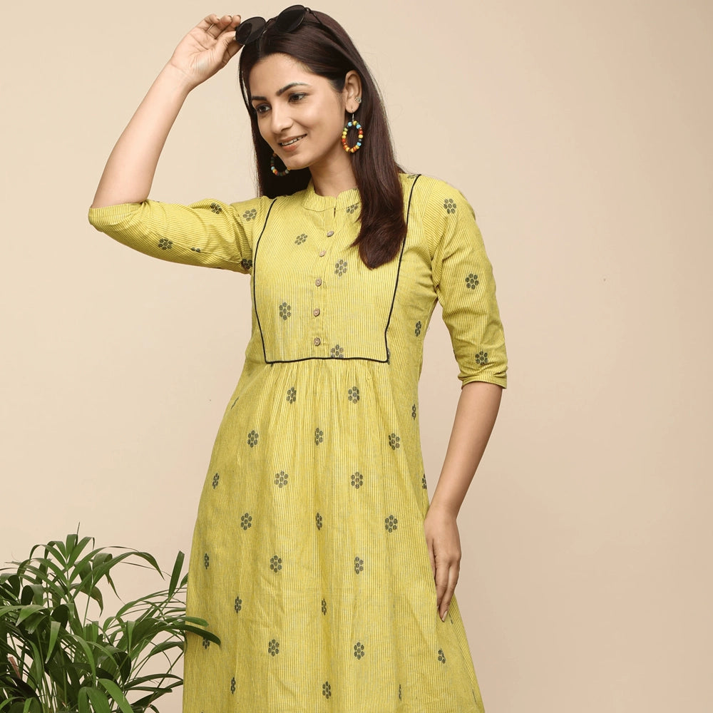 Adhuri Floral And Striped Cotton Dress For Women (Pack of 3)