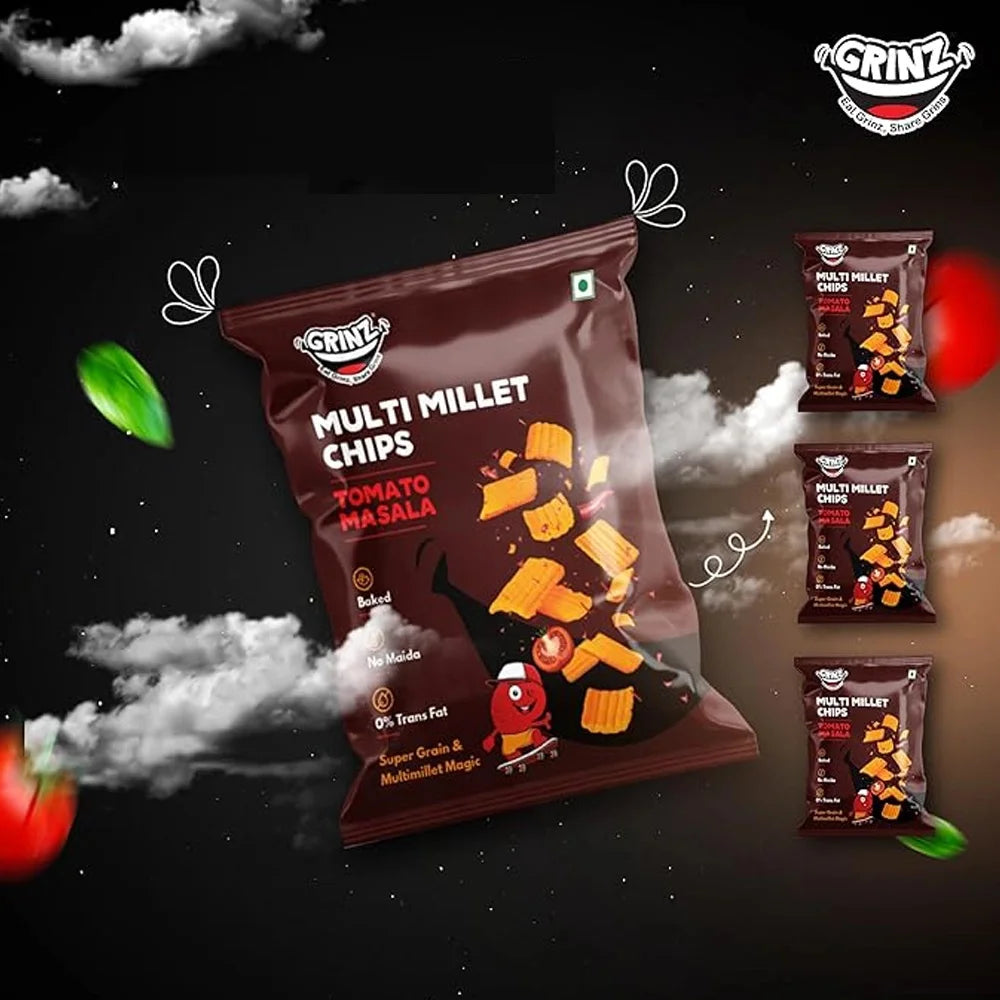 Grinz Multimillet Chips Tomato Masala