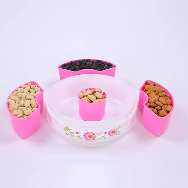 GC-Plastic Square 4 Sections Multipurpose Dry Fruit Dabba B (3)