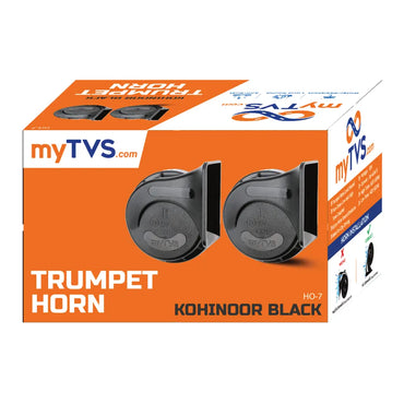 HO-7 KOHINOOR BLACK TRUMPET TWIN TONE HORN-2