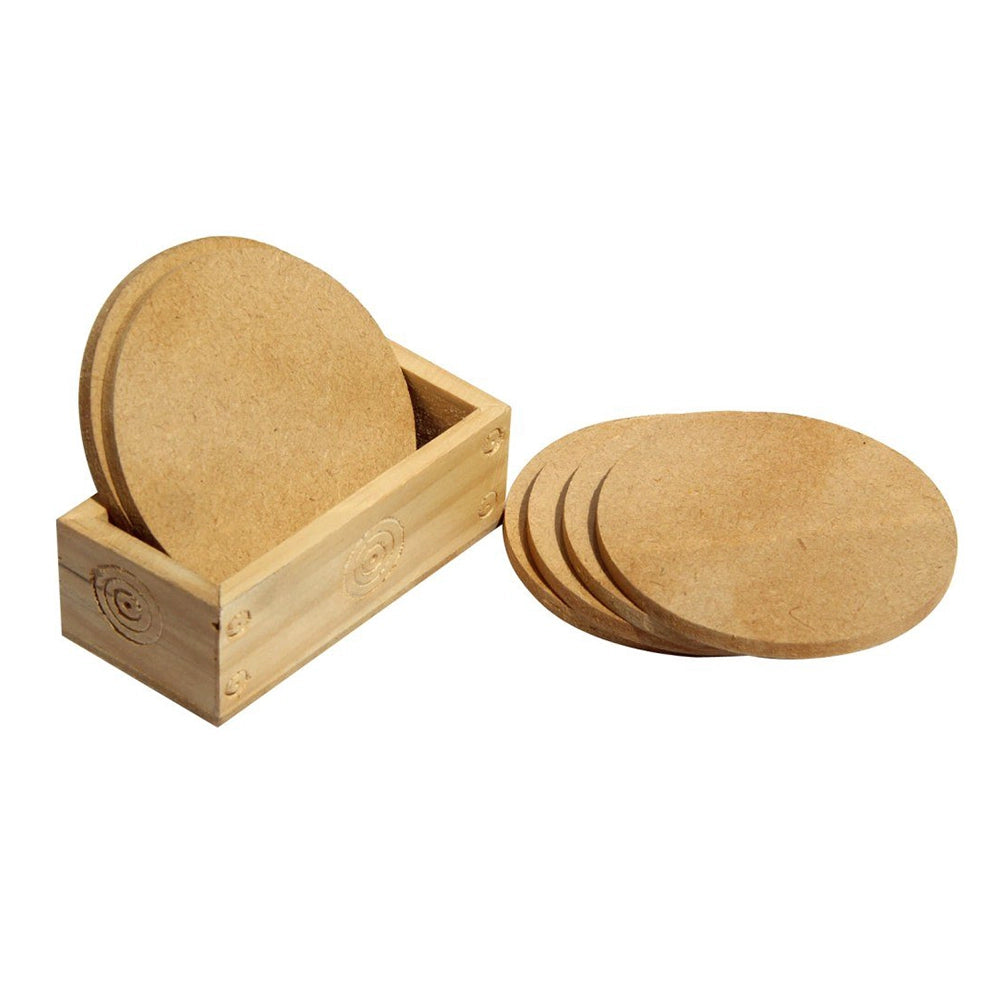 Real Gemstone Pine Wood Coaster 2