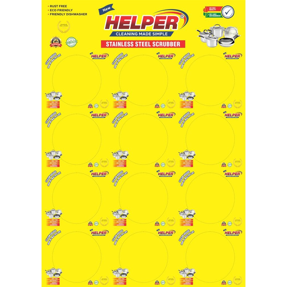 Helper Steel Scrubber, 12Pcs Sheet-2
