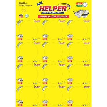 Helper Steel Scrubber, 12Pcs Sheet-2