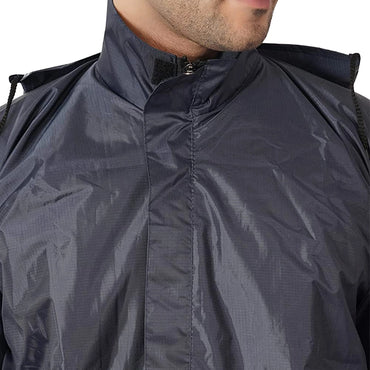 IIVAAS Men's Raincoat with Adjustable Hood blue-2