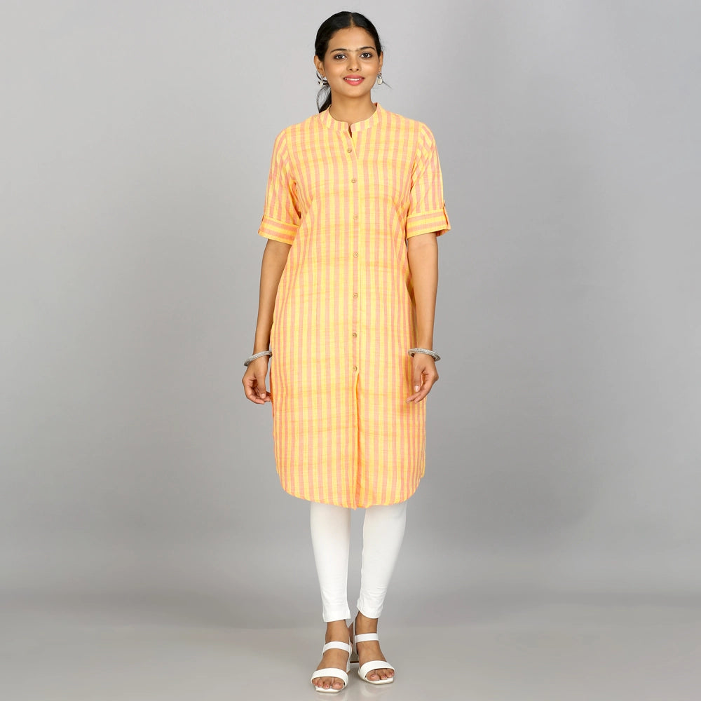 Kansie 100% Pure Cotton Kurta for Work Occasion with Stripes Pattern (Pack of 5)