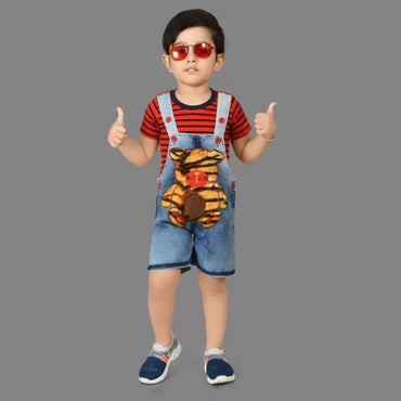 KIDZLIFE Dungaree Red.2