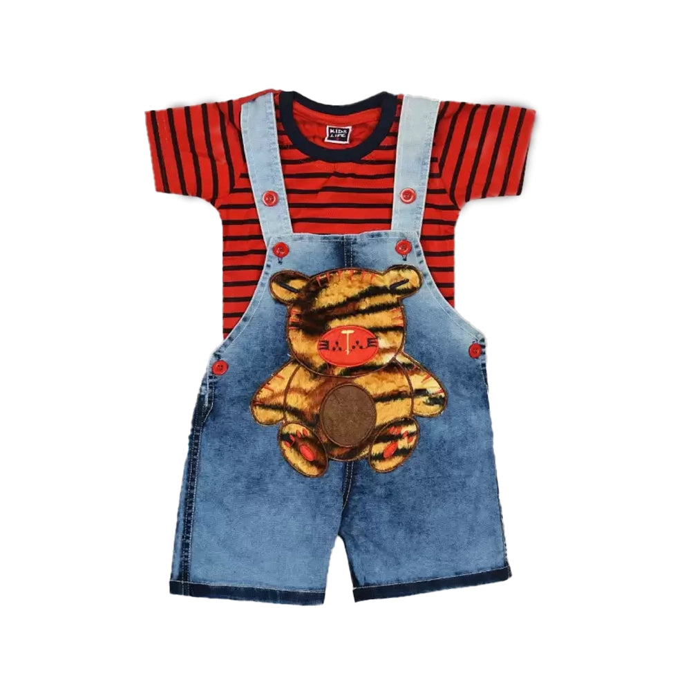 KIDZLIFE Dungaree Red