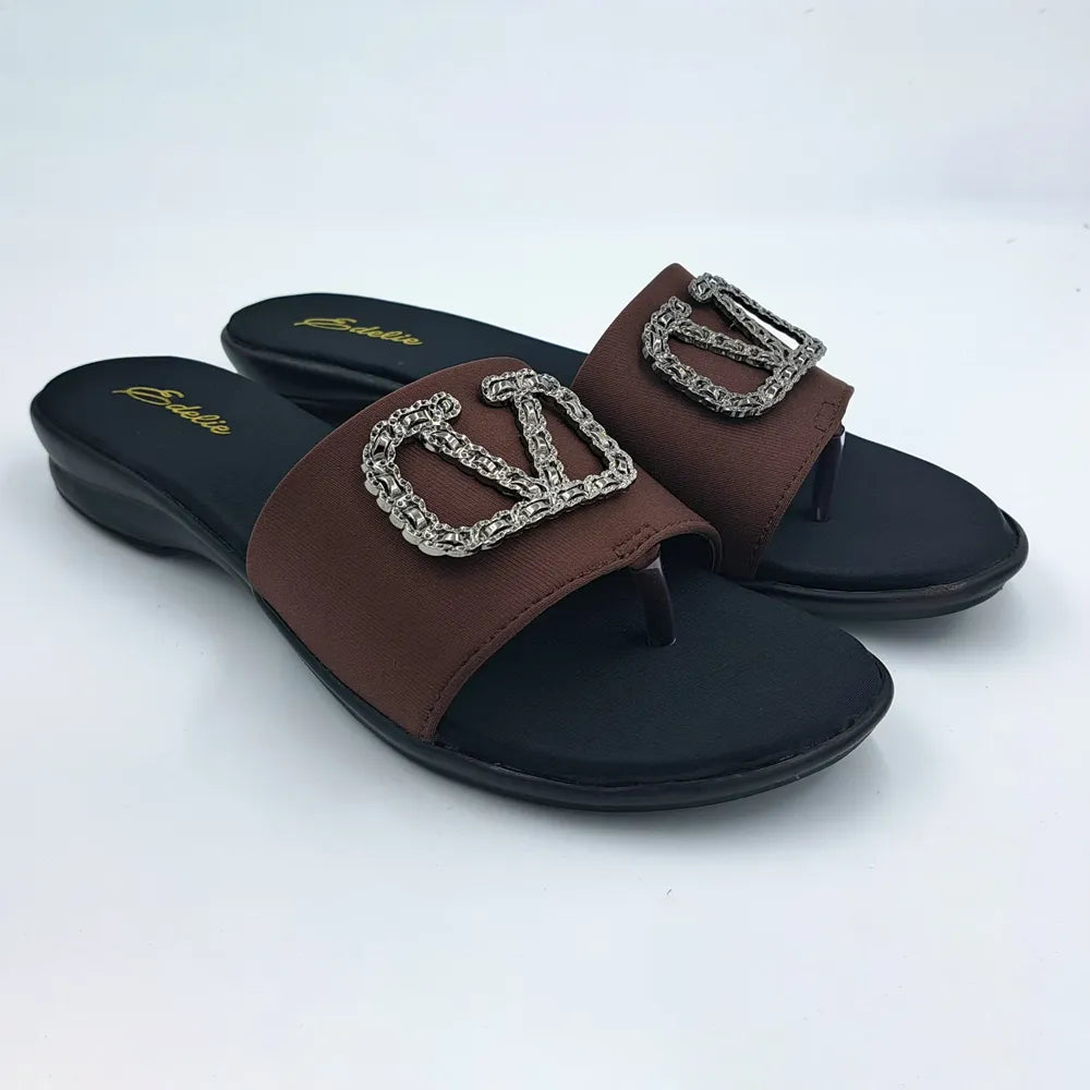 Vank Fashion Women Flat Sandals Casual Slip-On Flats For Ladies Stylish, Trendy And Comfortable Footwear For Everyday Wear (Pack of 5)