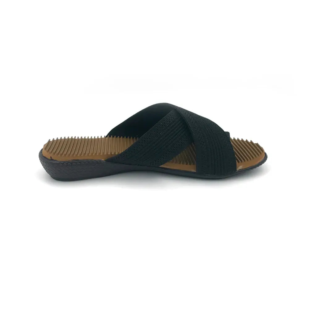 KJ-273 Women Flat Sandals Black-3