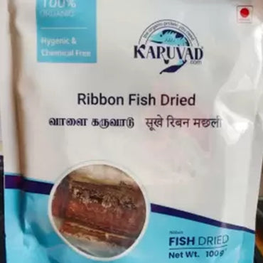 Karuvad.Com Ribbon Fish Dried- Slices- (100 Grams) 16 Fish Cubes / Pack