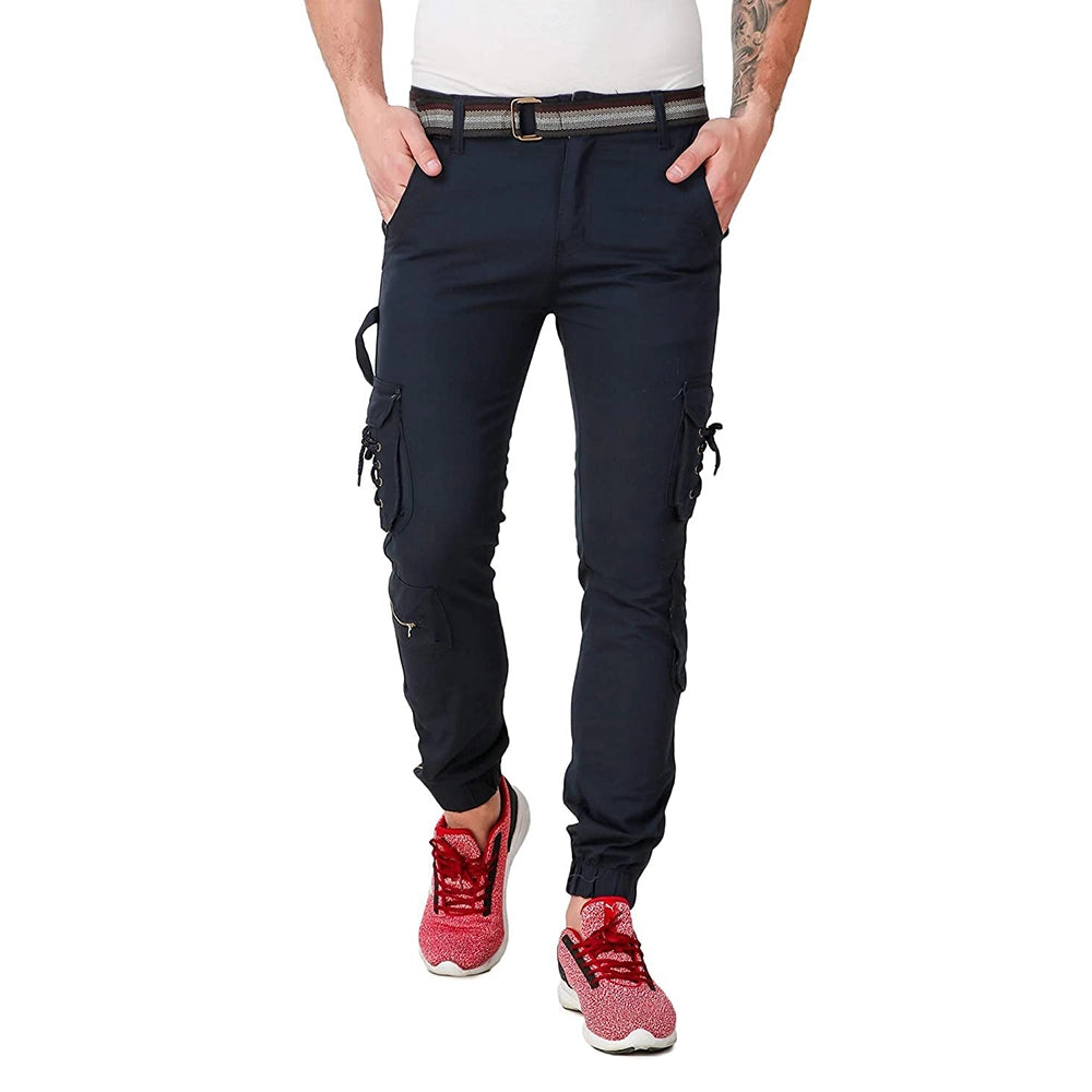O Madam Cotton Fit and Flare 6 Pocket Cargo Casual Trousers for Men (Pack of 5)