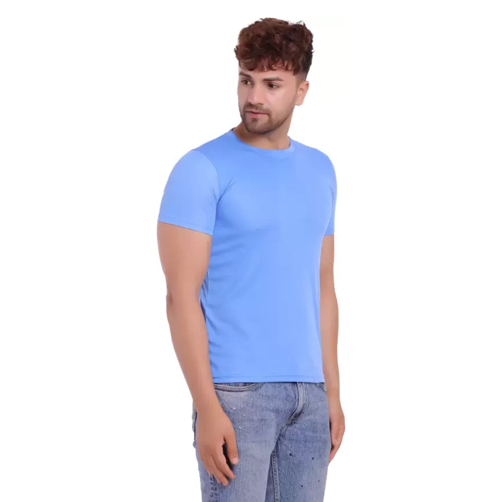 Men Solid Round Neck Pure Cotton T-Shirt (Pack of 5)
