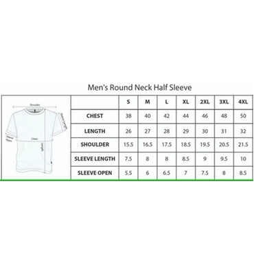 Men’s T-Shirt Size Chart