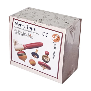 Merry Tops Wooden spinning tops-2